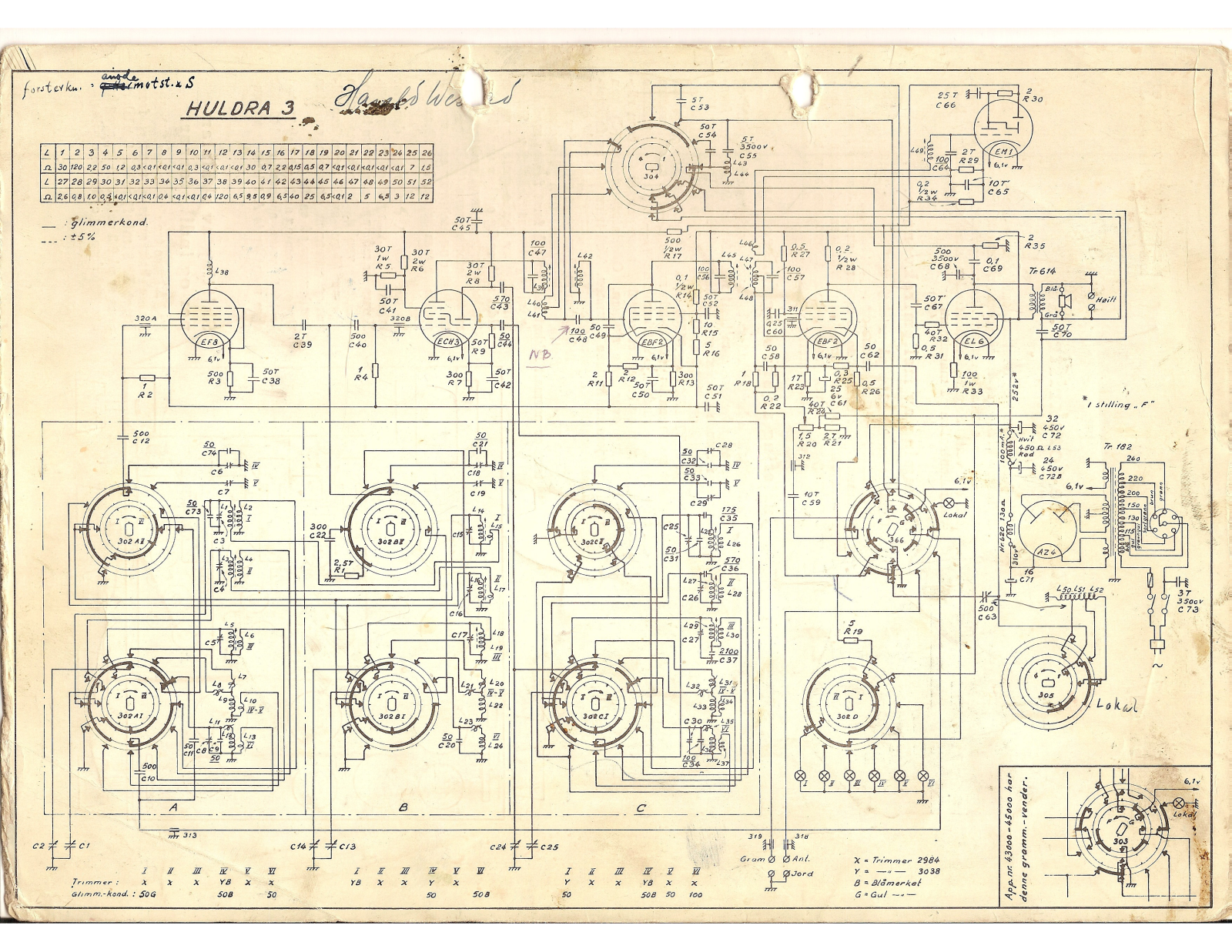 Tandberg Huldra 3 Schematic