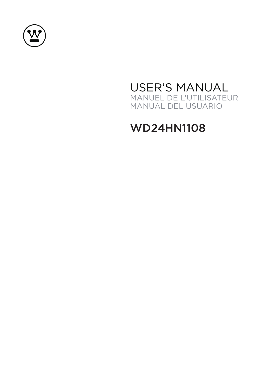 Westinghouse WD24HN1108 User Manual