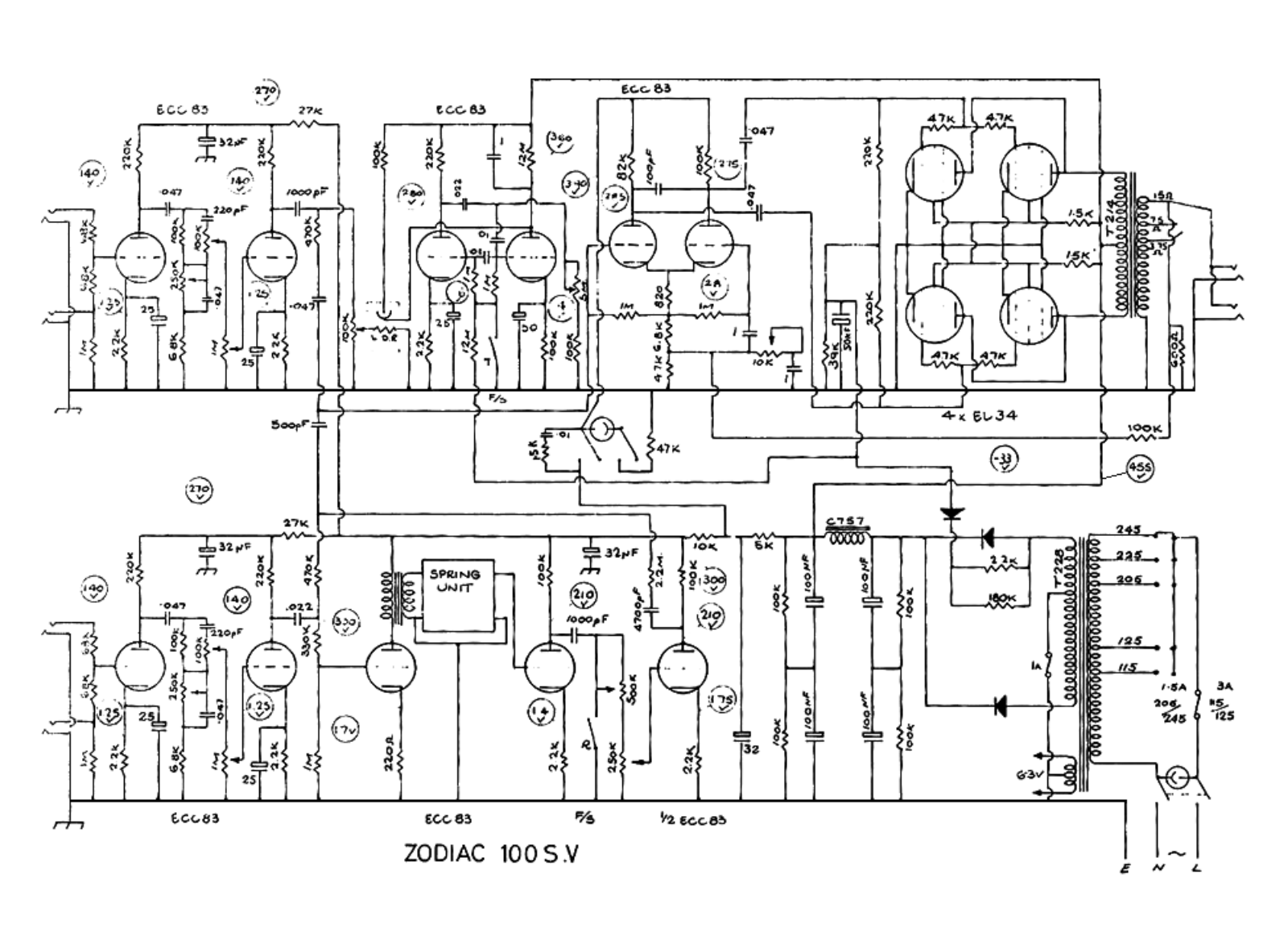 Selmer zodiac100sv schematic