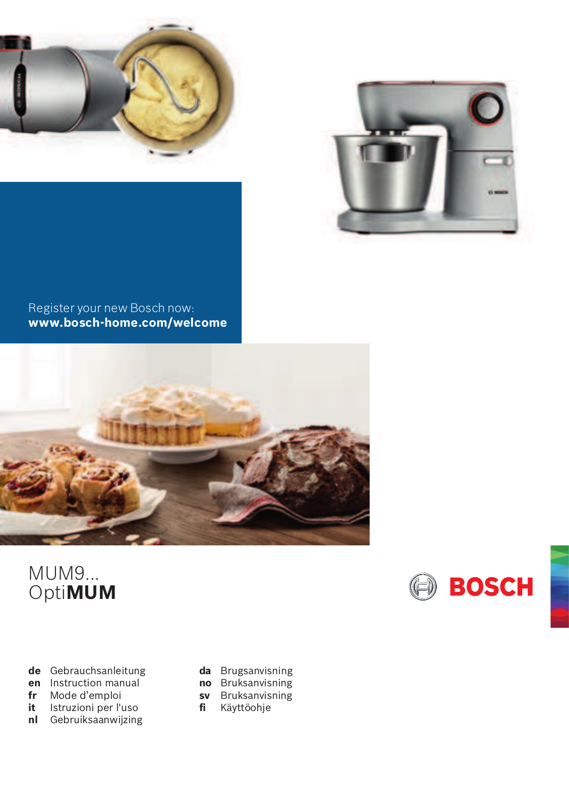 Bosch MUM9A66R00 operation manual