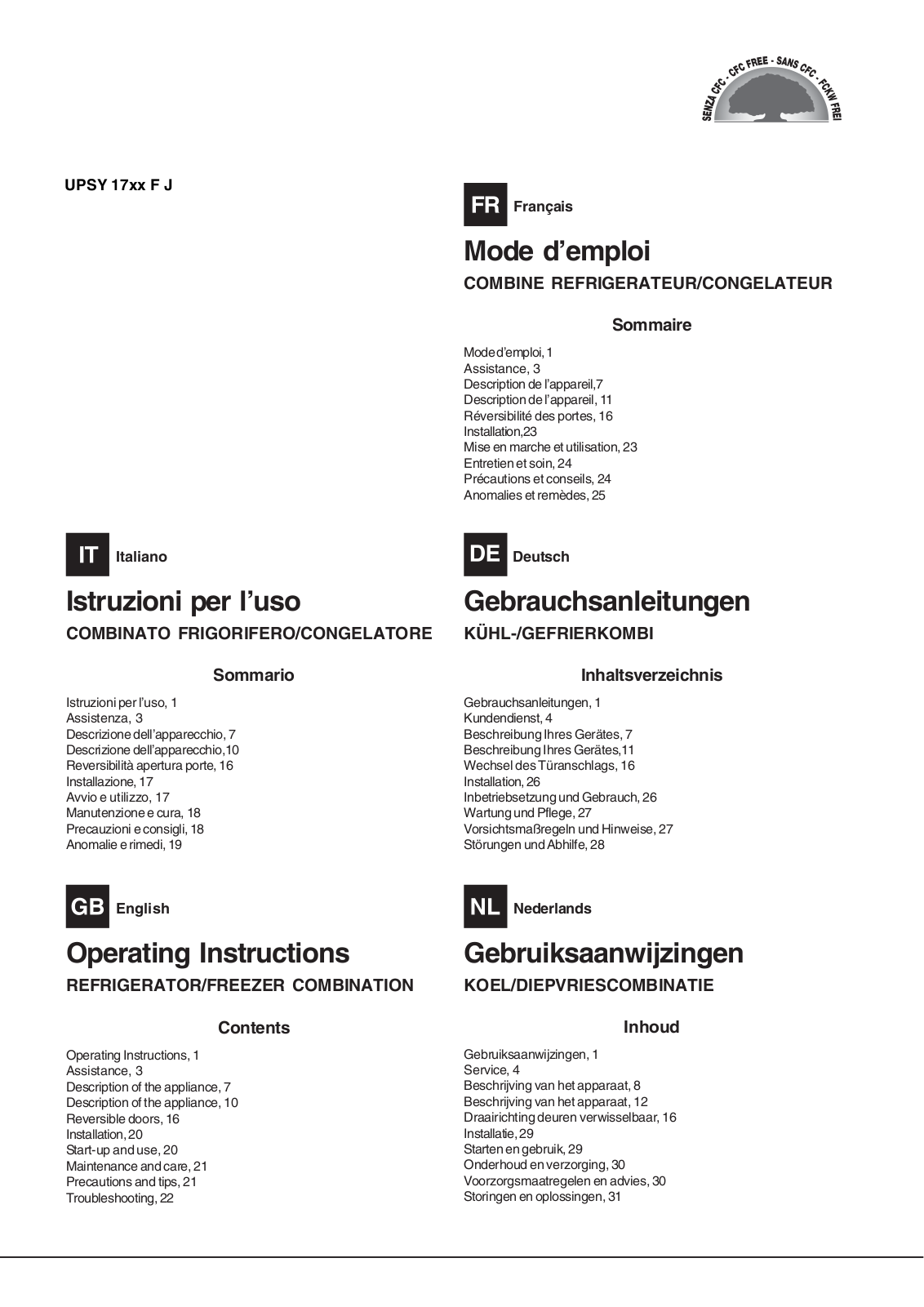 Hotpoint-Ariston UPSY 1721 F J User Manual