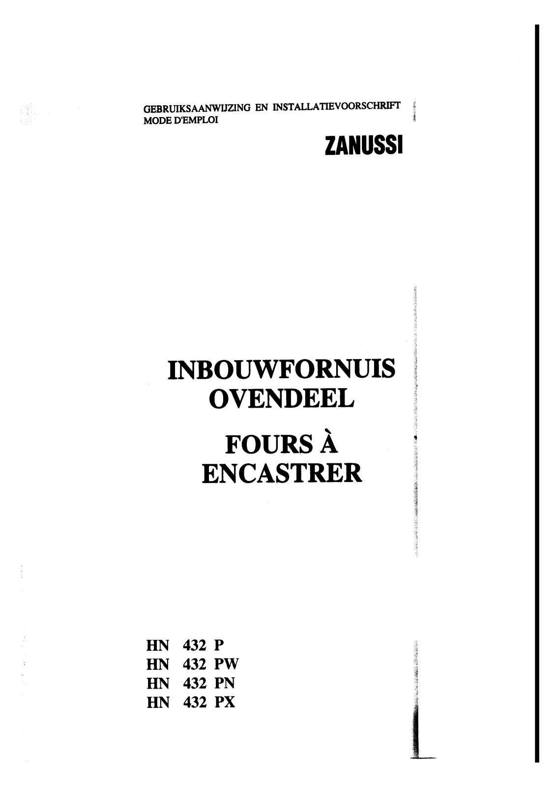 Zanussi HN432PX User Manual