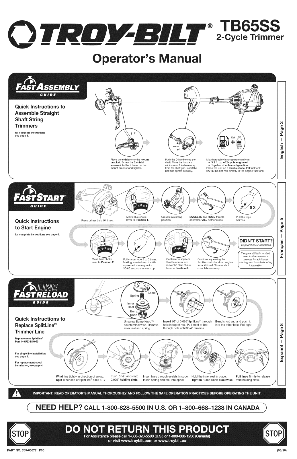 Ace 7115603 Owner’s Manual