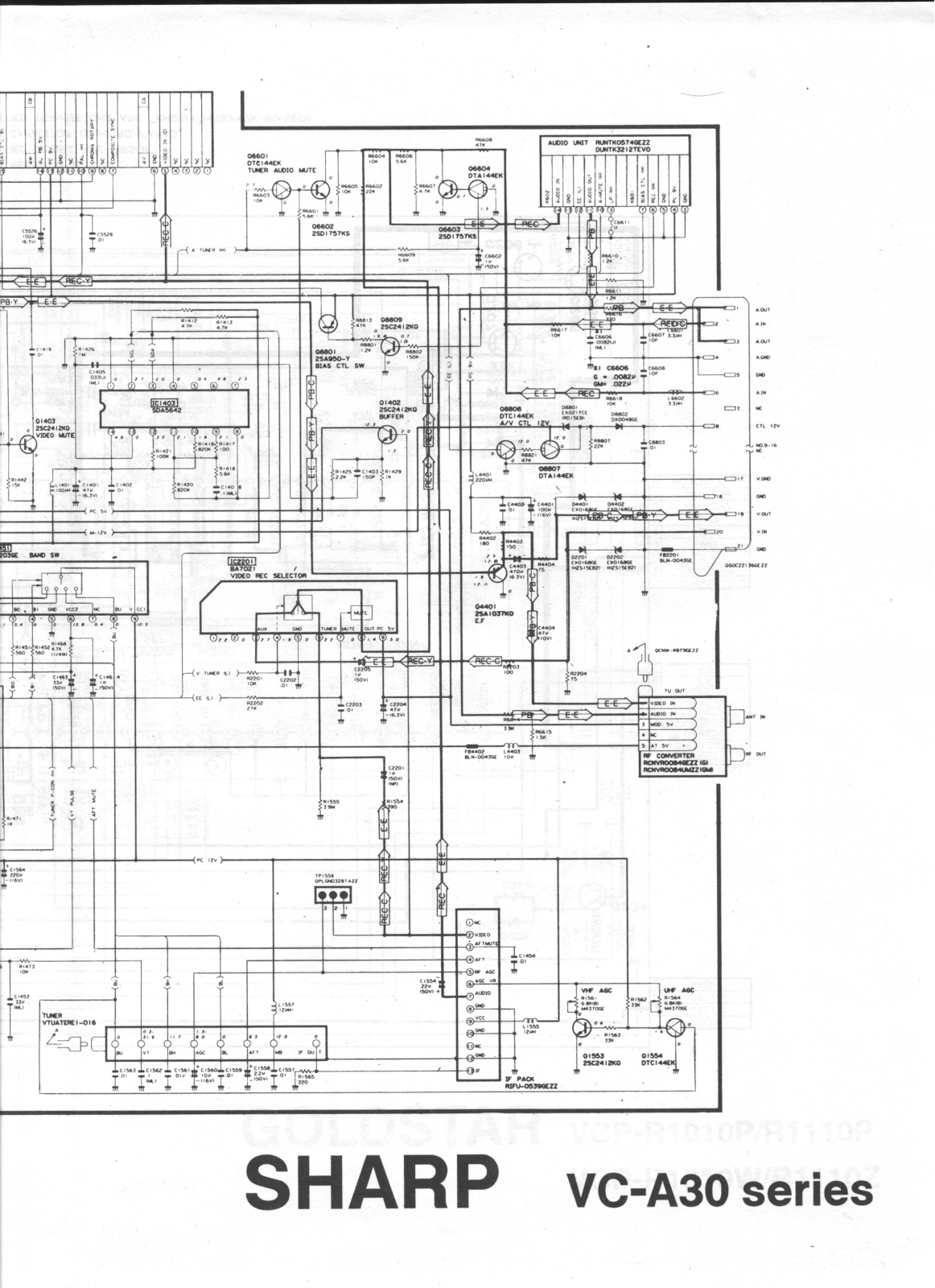 SHARP VC-A30 Schematics