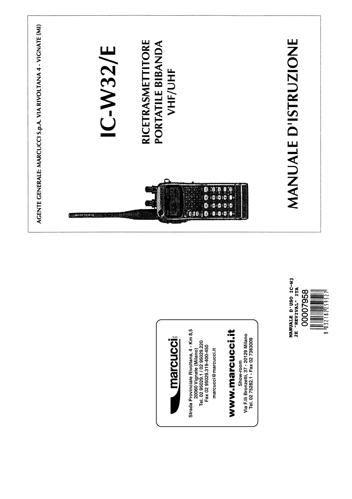 Marcucci ICW32, ICW32-E User Manual