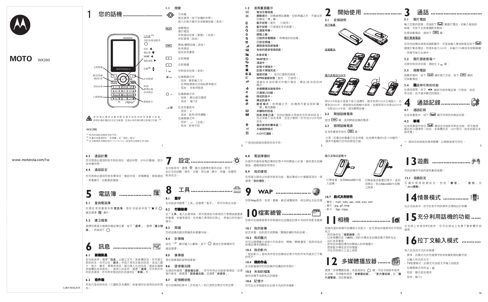 MOTOROLA WX39 User Manual