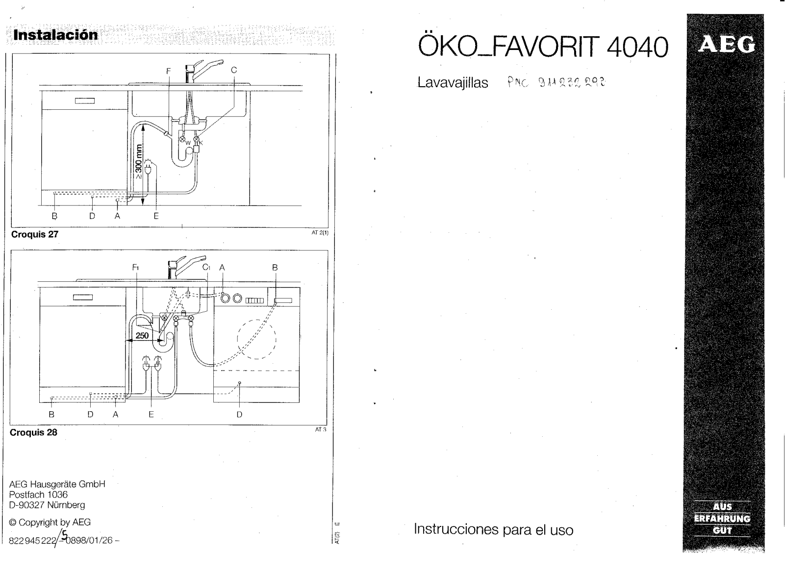 AEG FAVORIT 4040 User Manual