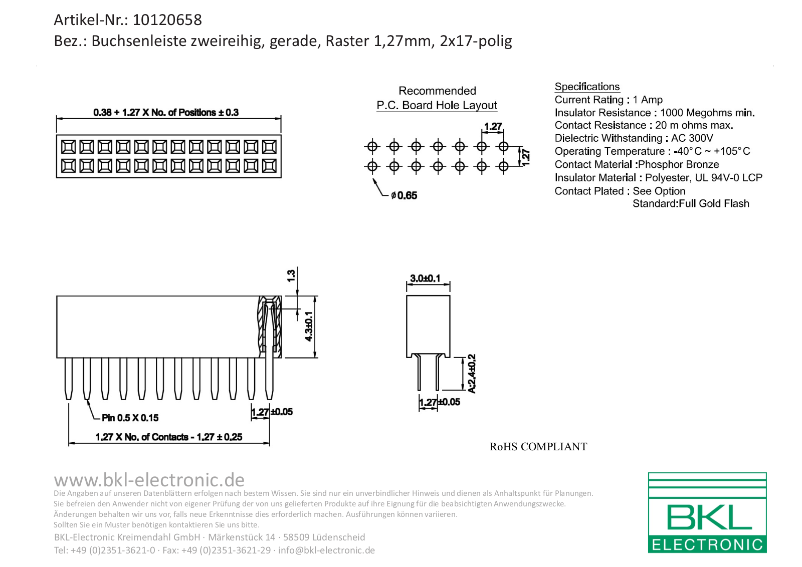 BKL BKL 10120658 Datasheet - ManualMachine.com