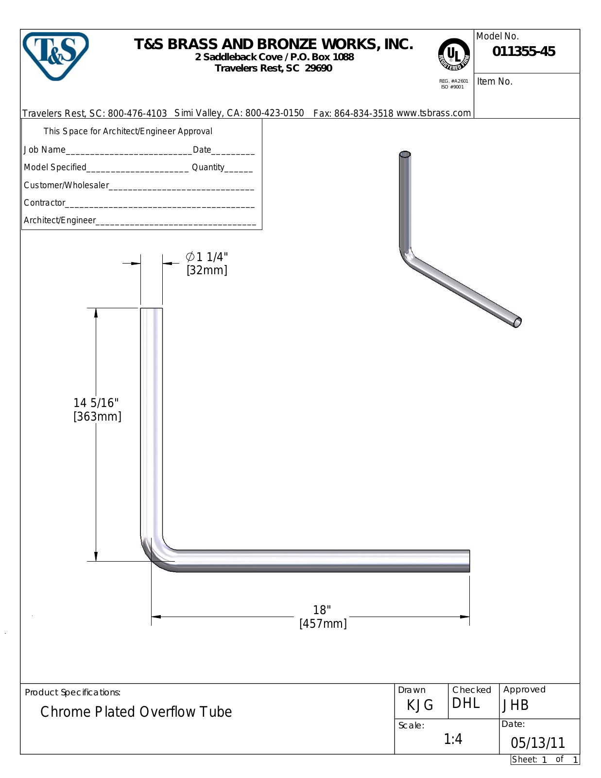 T&S Brass 011355-45 User Manual