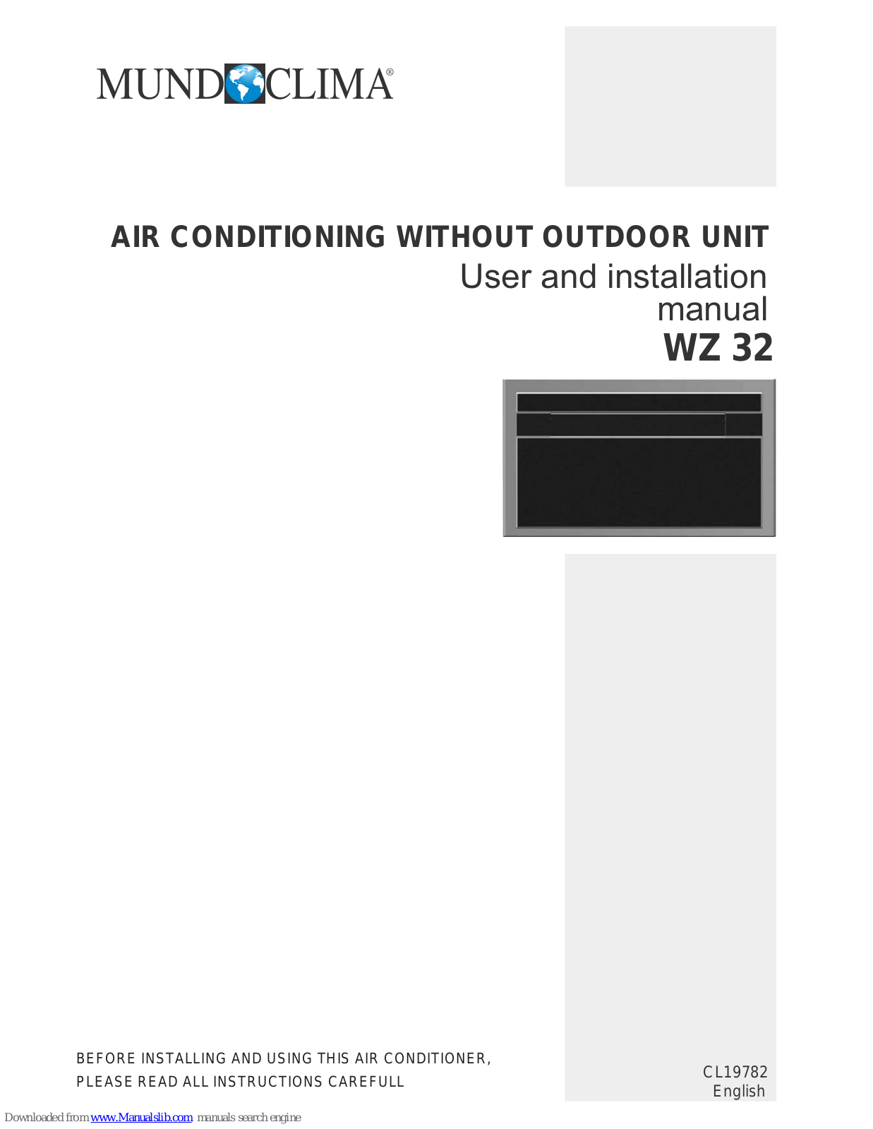 MUND CLIMA WZ 32 User And Installation Manual