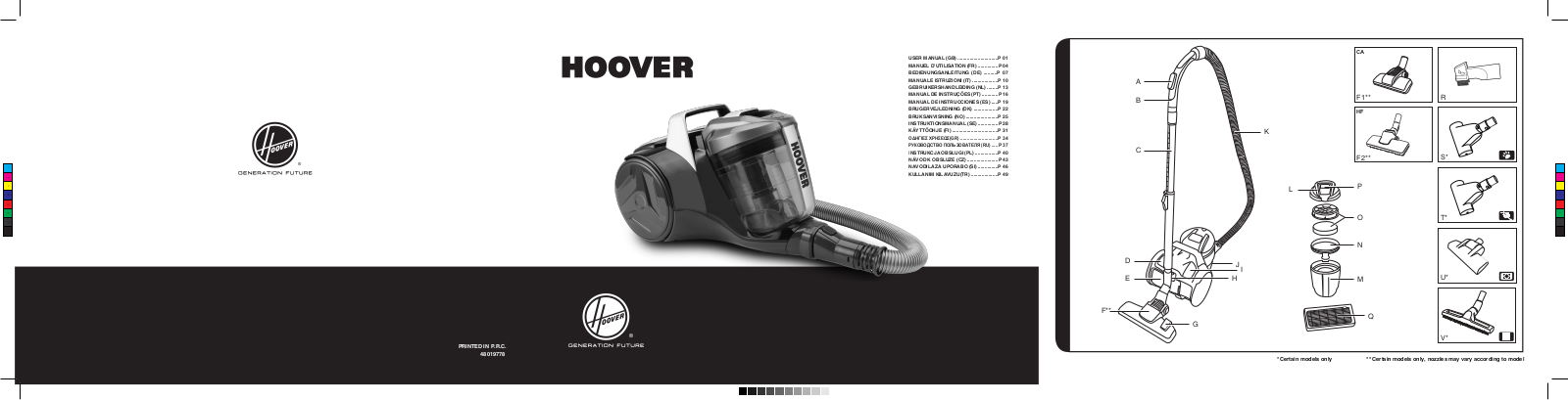 Hoover BR30PET Operating Instructions