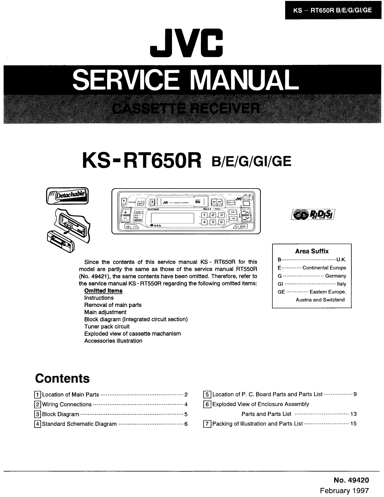 Jvc KS-RT650-R Service Manual