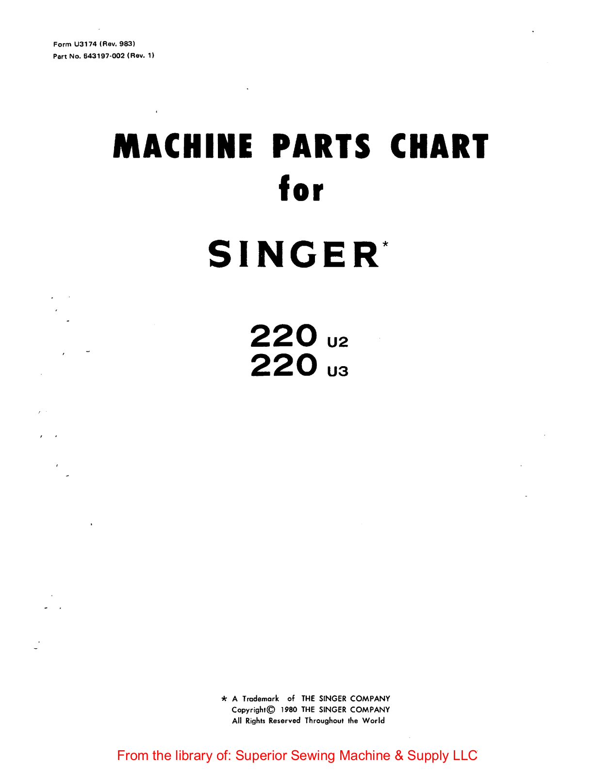 Singer 220U2, 220U3 User Manual - ManualMachine.com