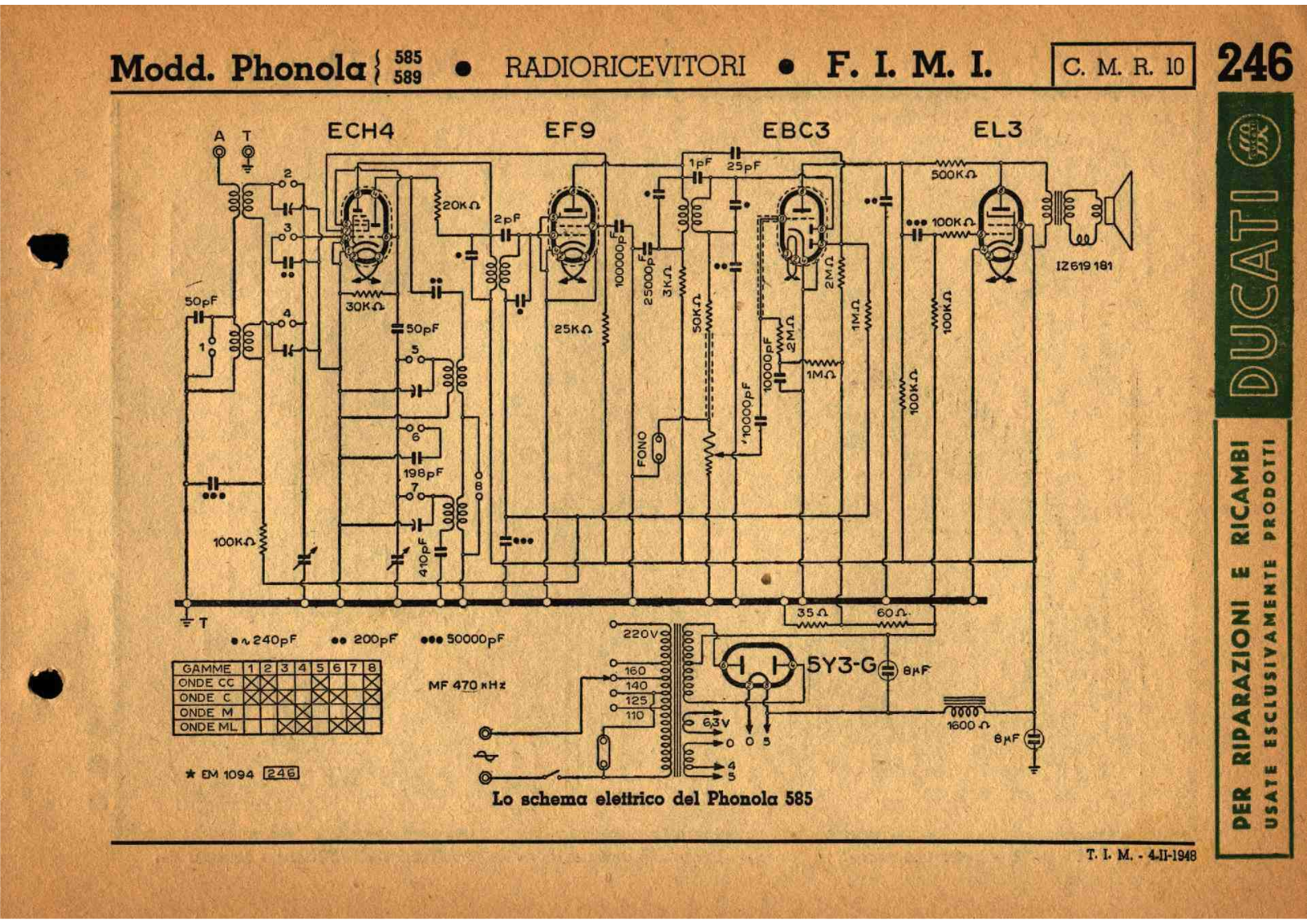 Phonola 585 schematic - ManualMachine.com