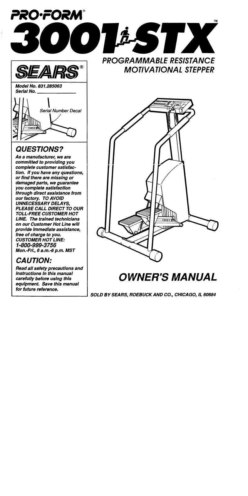 ProForm 285063 User Manual