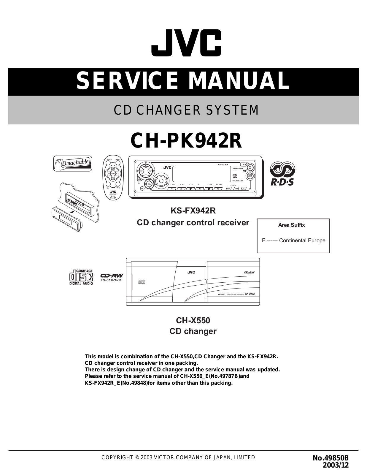 JVC CH-PK942R Service Manual