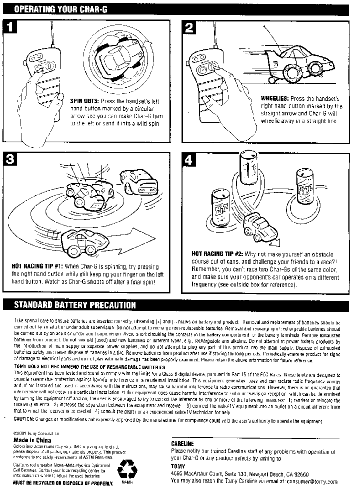 Tomy 2539CHAR-G49TX Users Manual