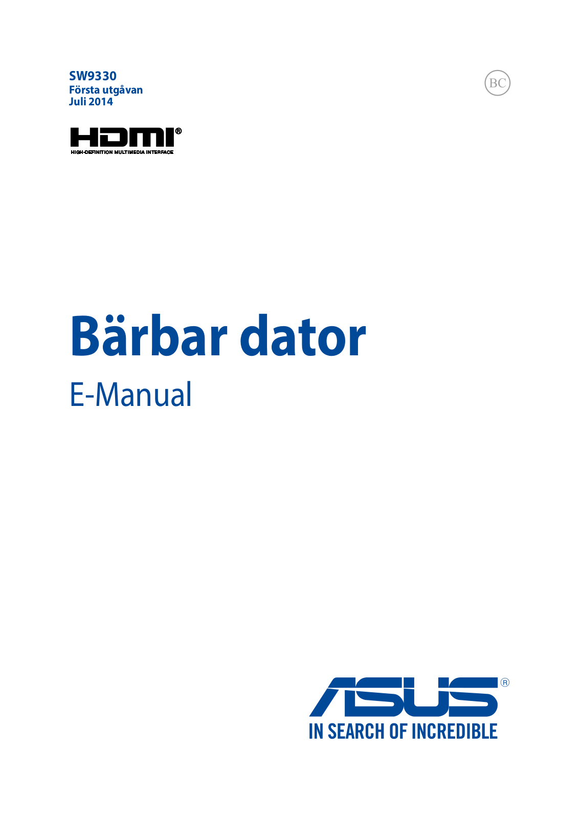 ASUS G771JM, GL771, SW9330 User Manual