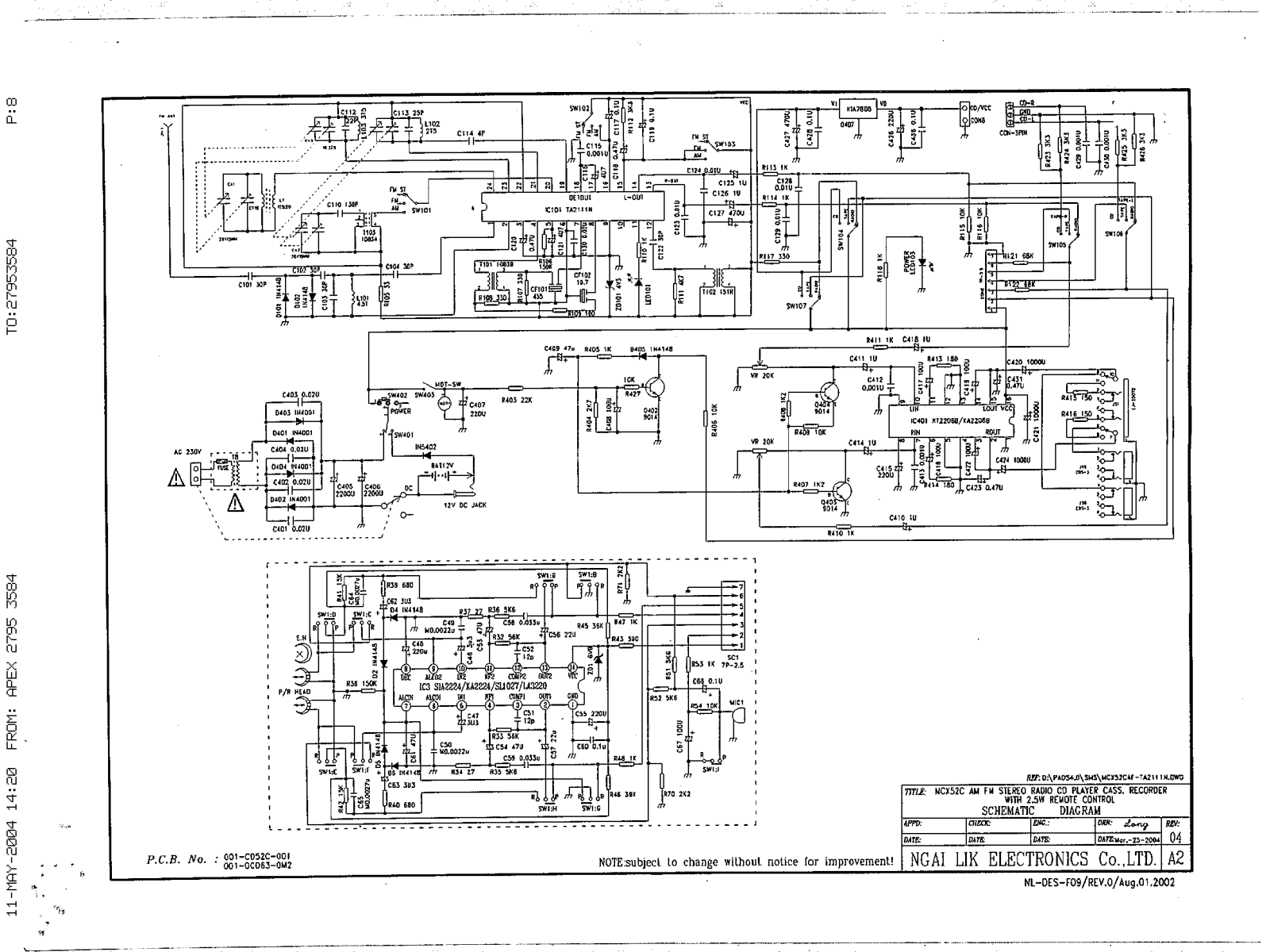 CCE MS 505X Diagram