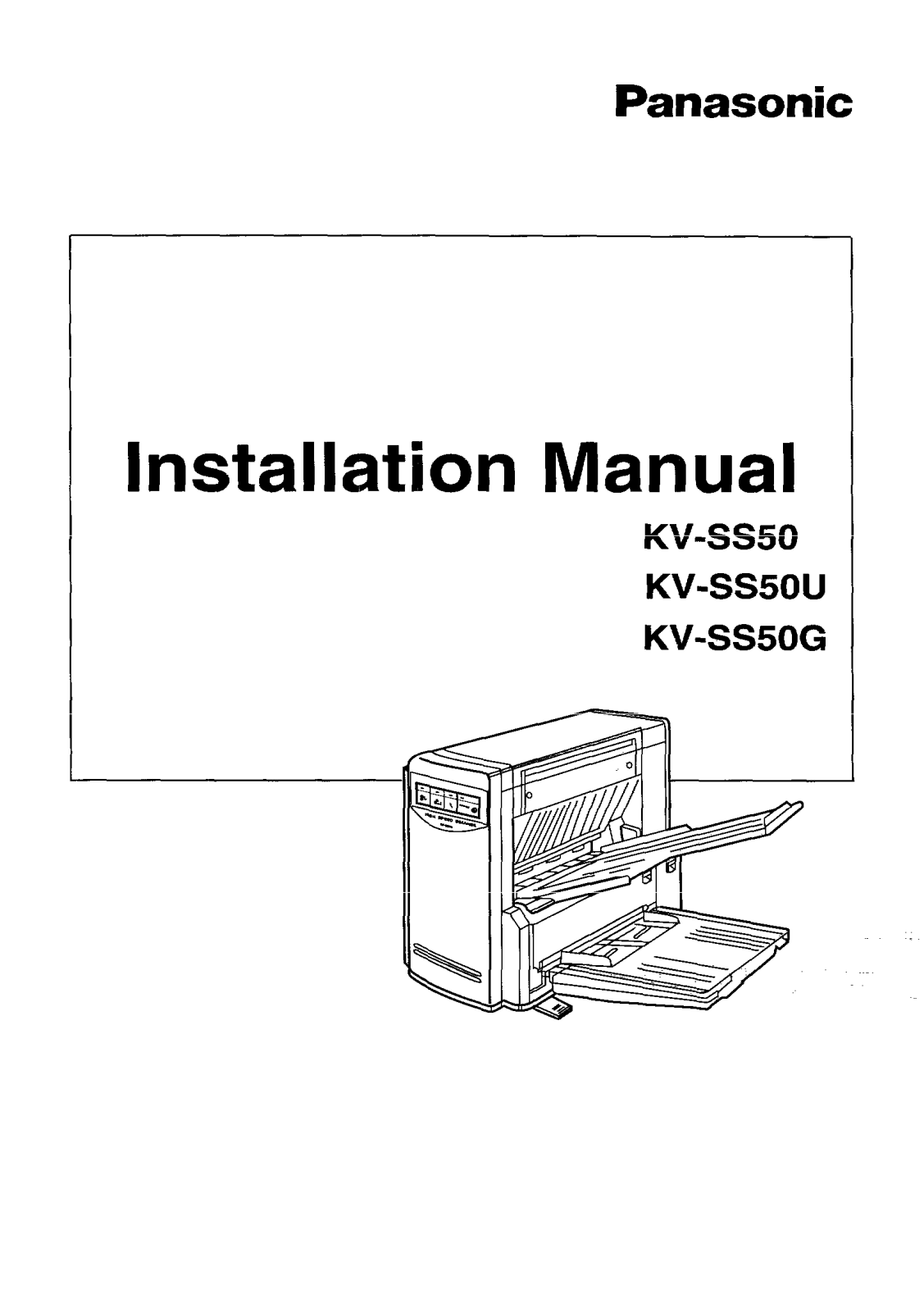 Panasonic KV-S50U User Manual