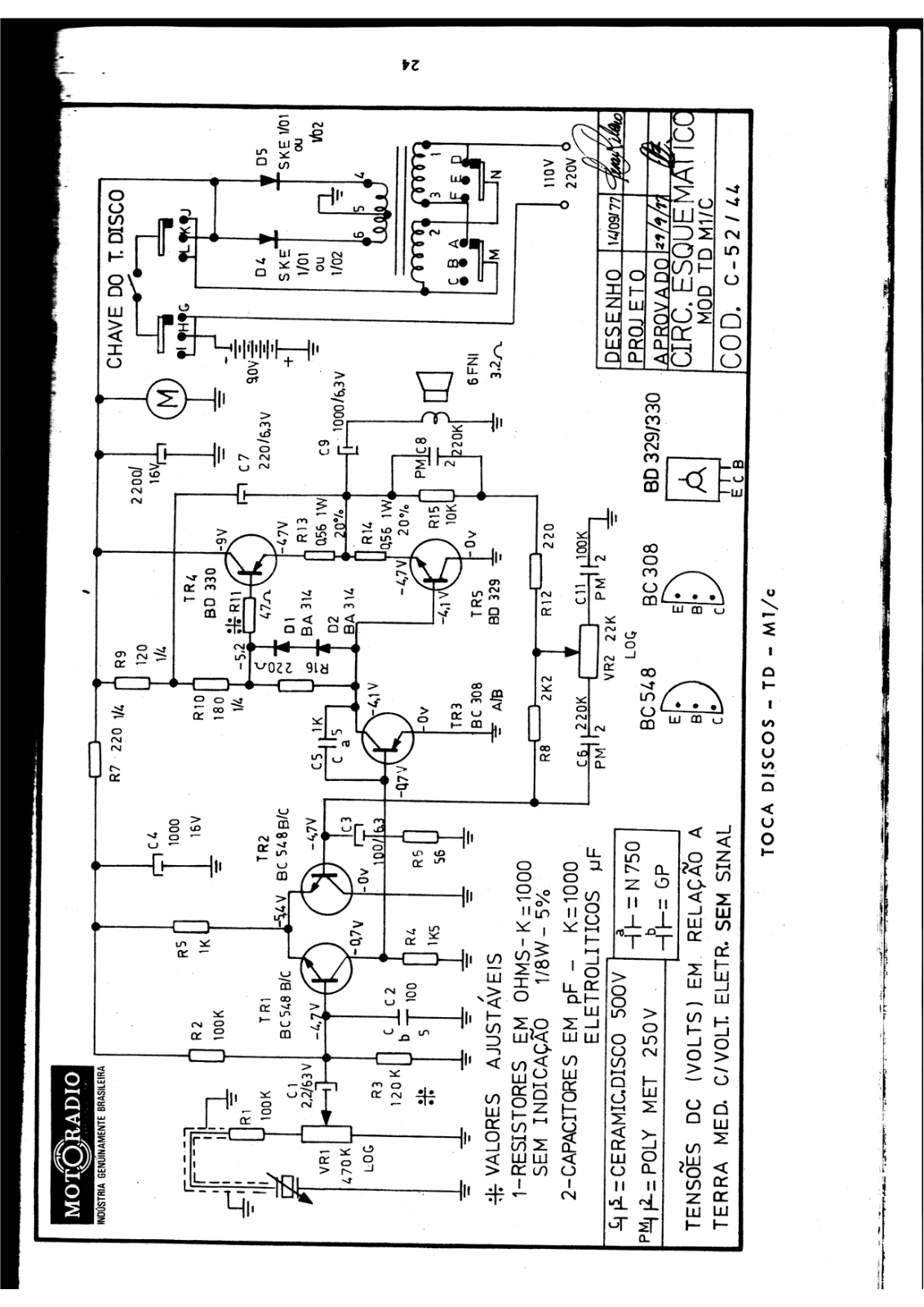 Motoradio TD-M1C Schematic