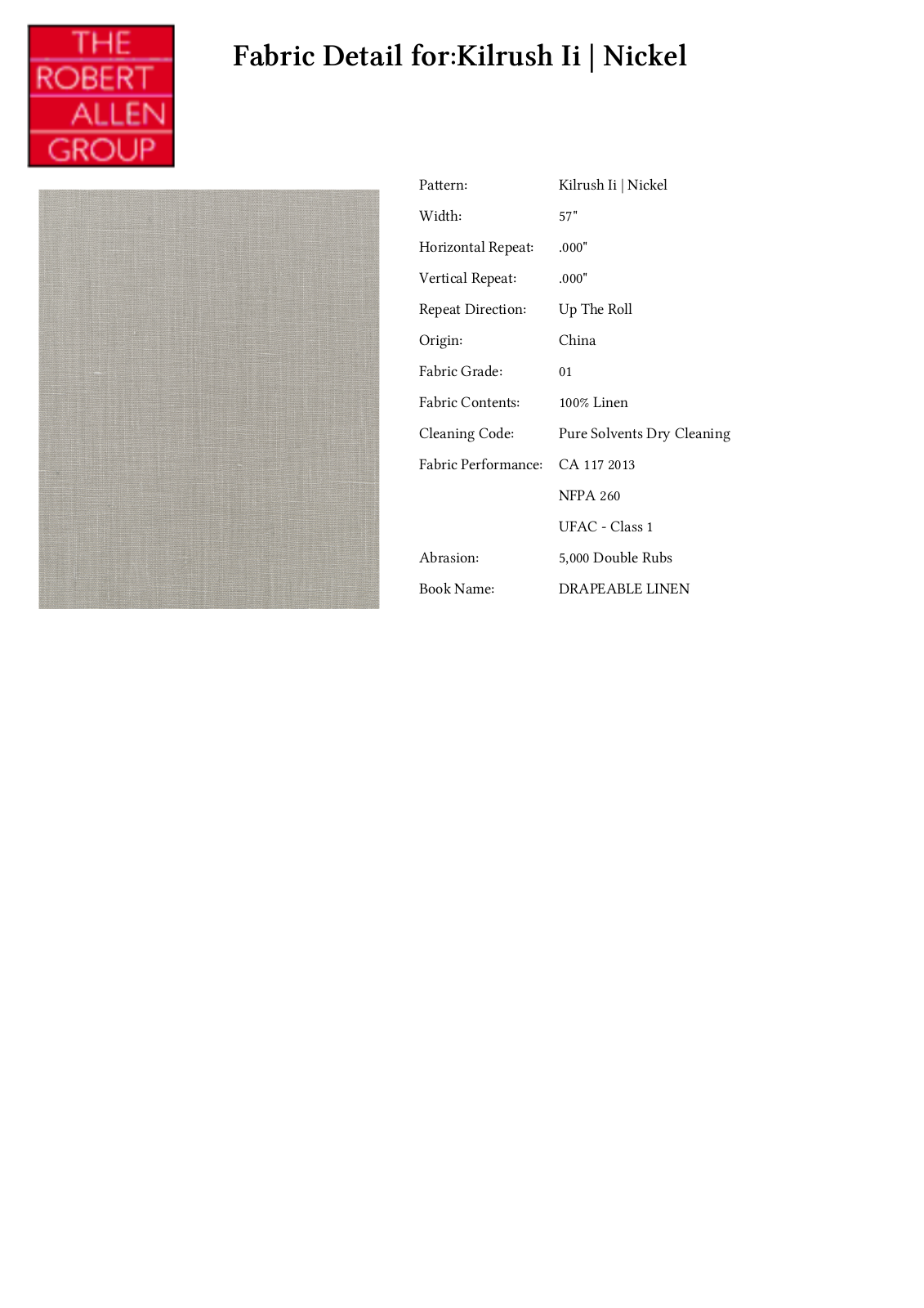 Robert Allen RALF1617 Specifications - ManualMachine.com