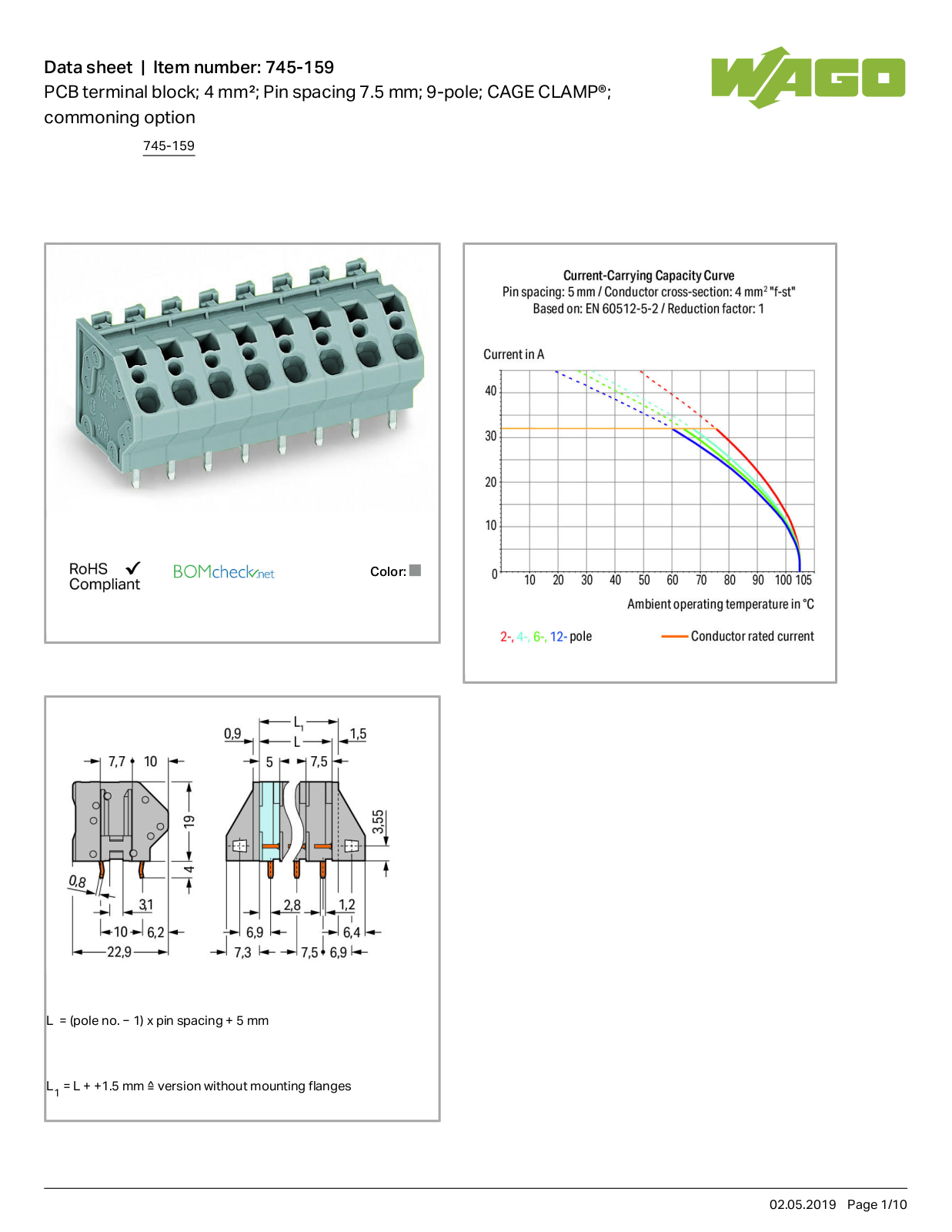 Wago 745-159 Data Sheet