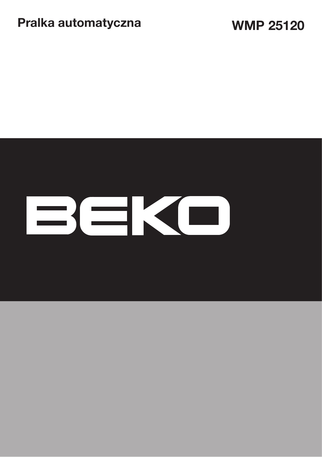 Beko WMP 25120 User Manual