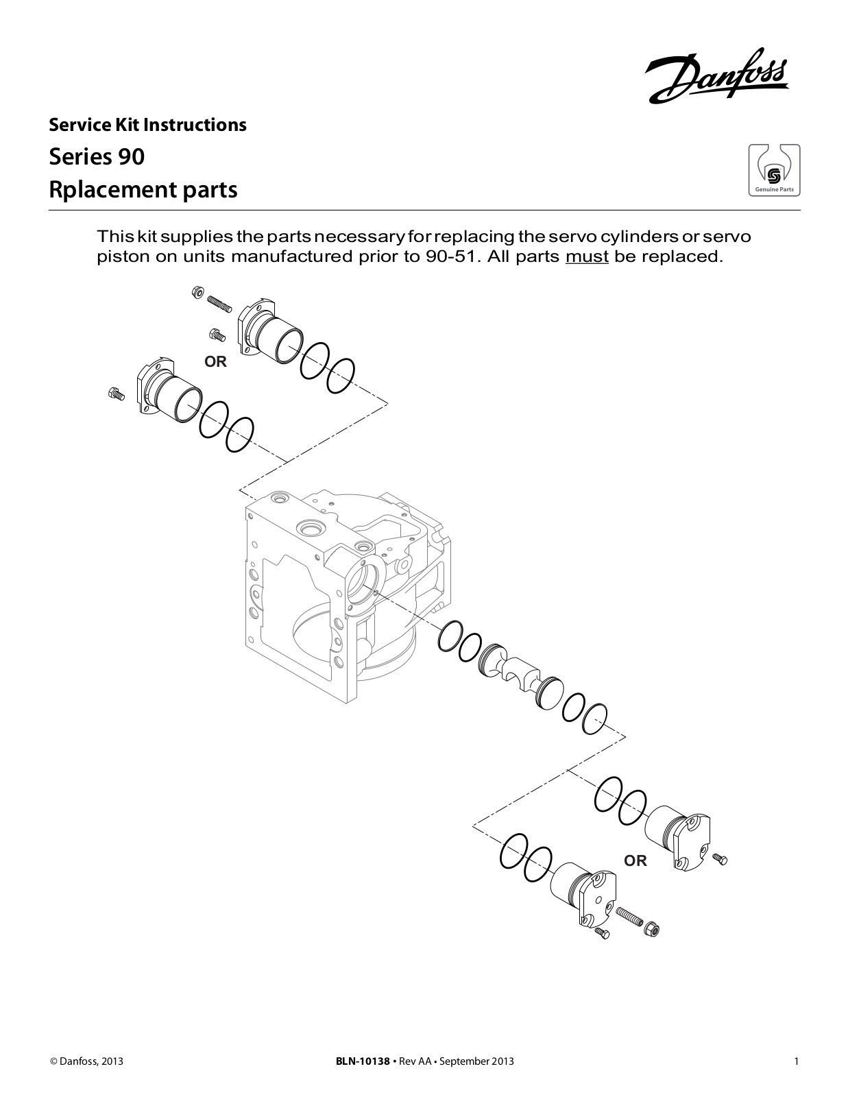 Danfoss Rplacement parts Installation guide