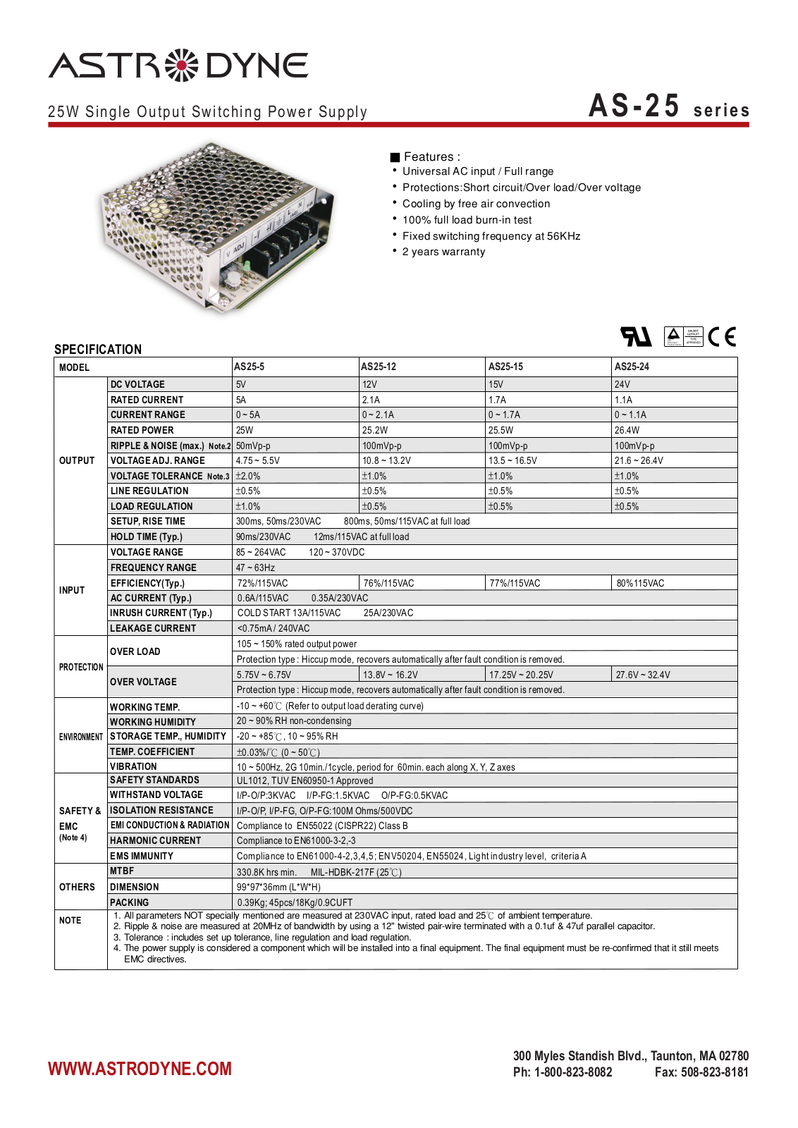 ASTRODYNE AS-25 Service Manual