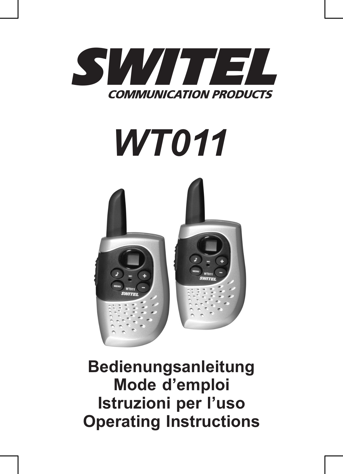 switel WT011 Operating Instrucctions