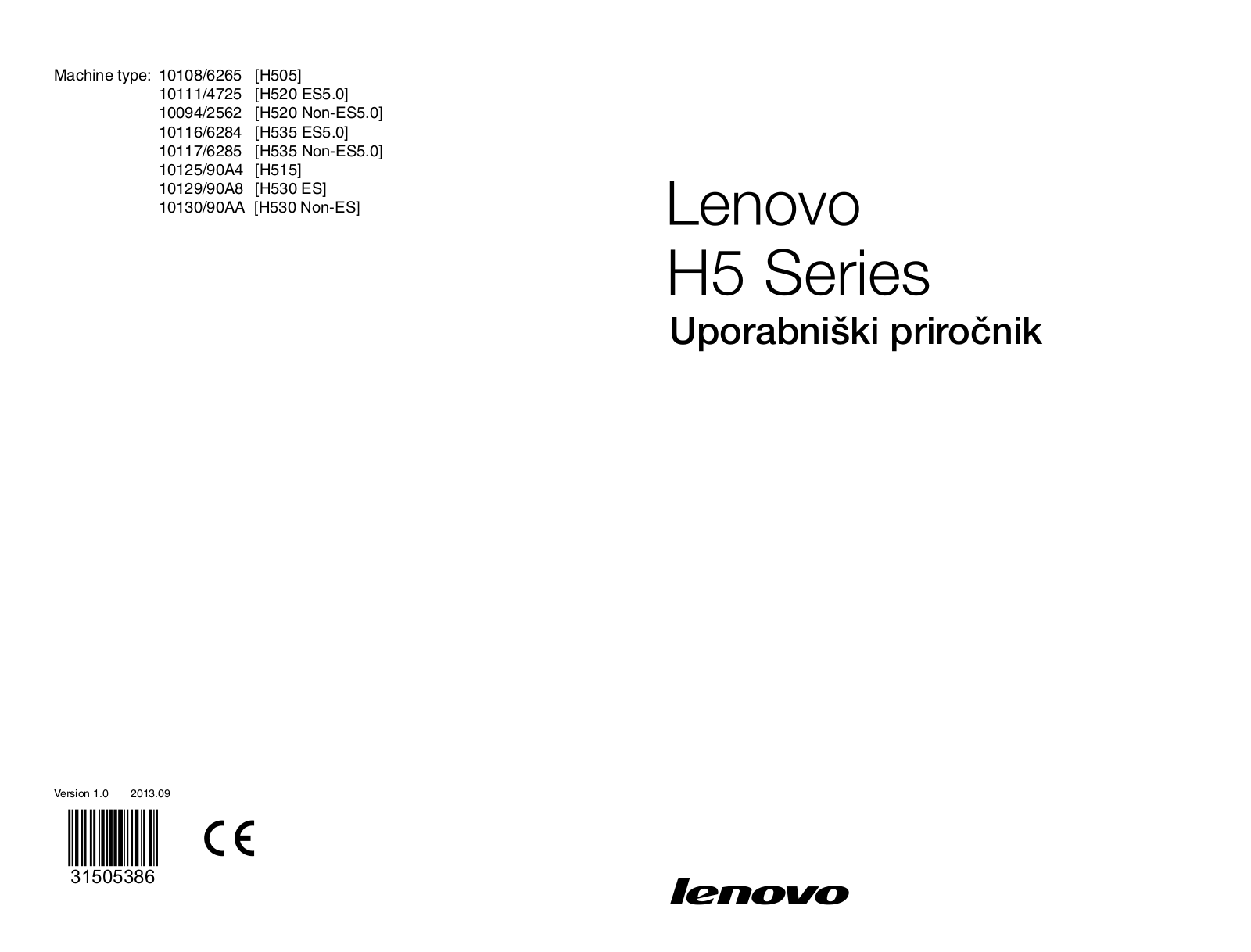 Lenovo H505 User Guide