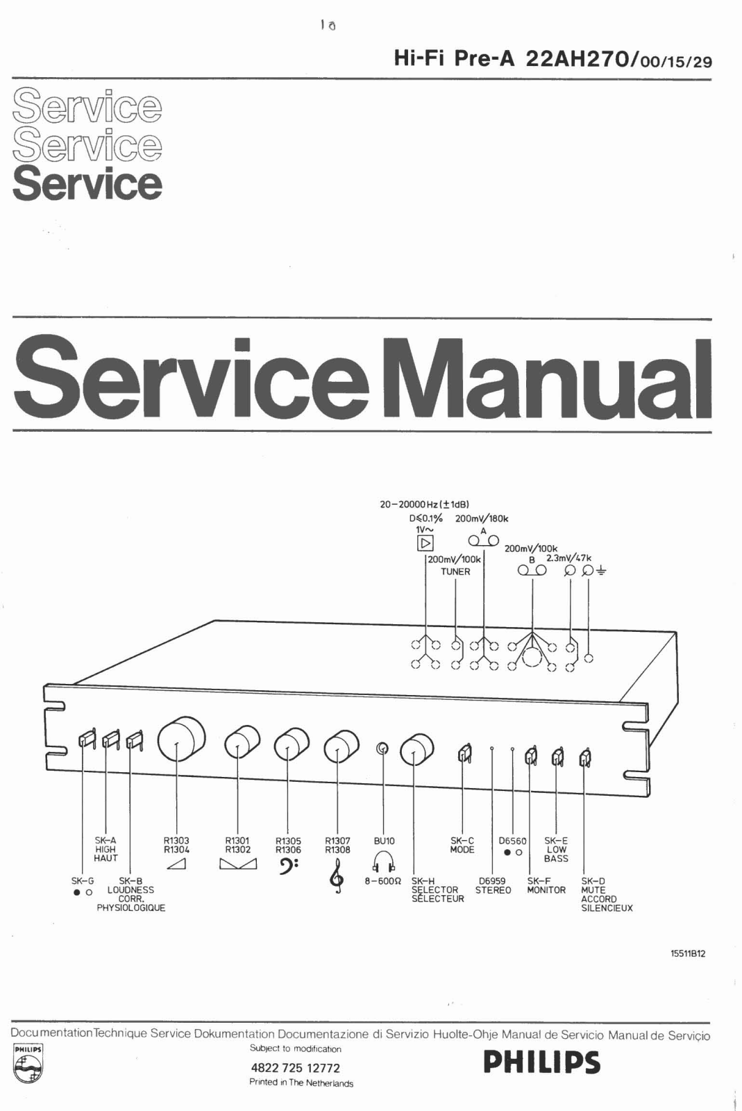 Philips 22-AH-270 Service Manual