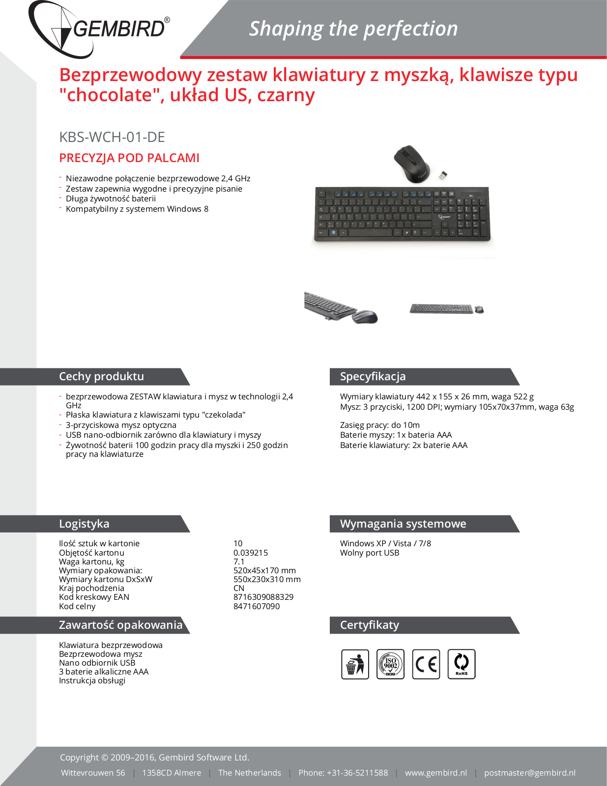 Gembird KBS-WCH-01-DE User Manual