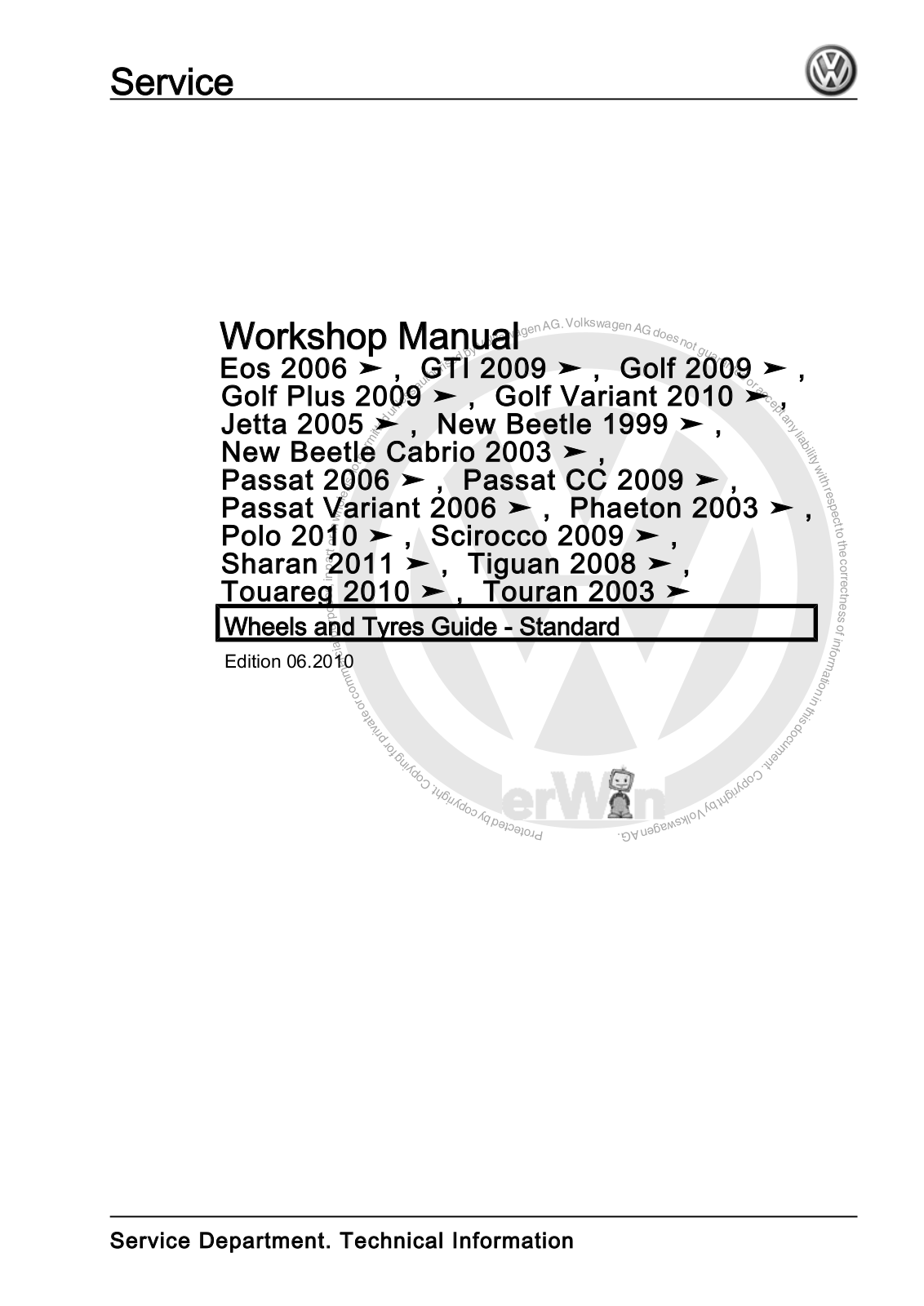 Volkswagen Bettle 1999 User Manual