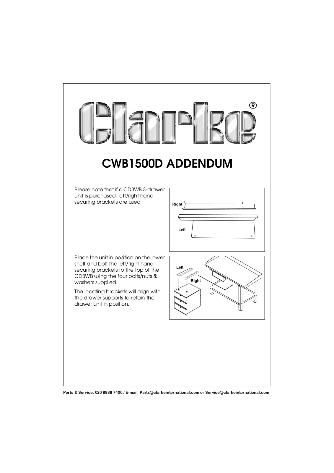 Clarke CWB 1500D, 7637718 User guide - ManualMachine.com