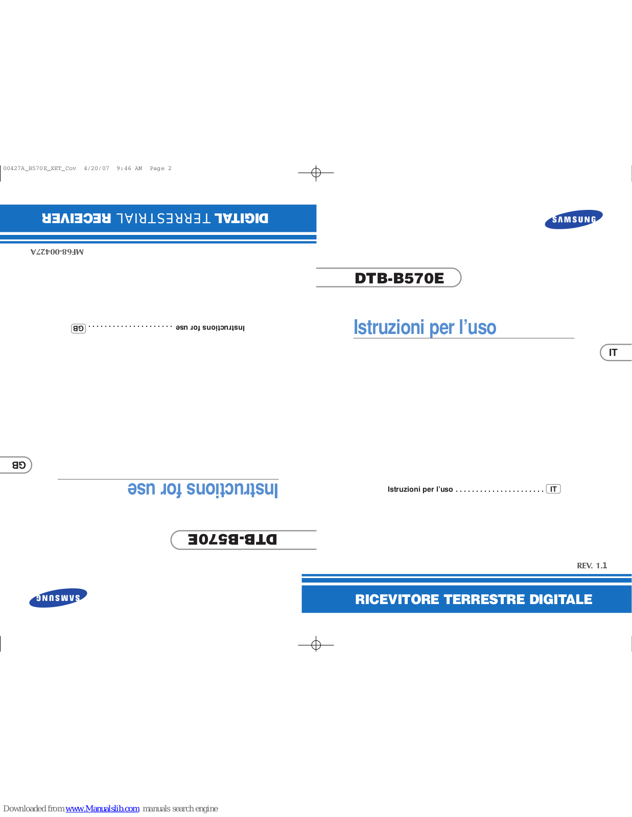 Samsung DTB-B570E Instructions For Use Manual