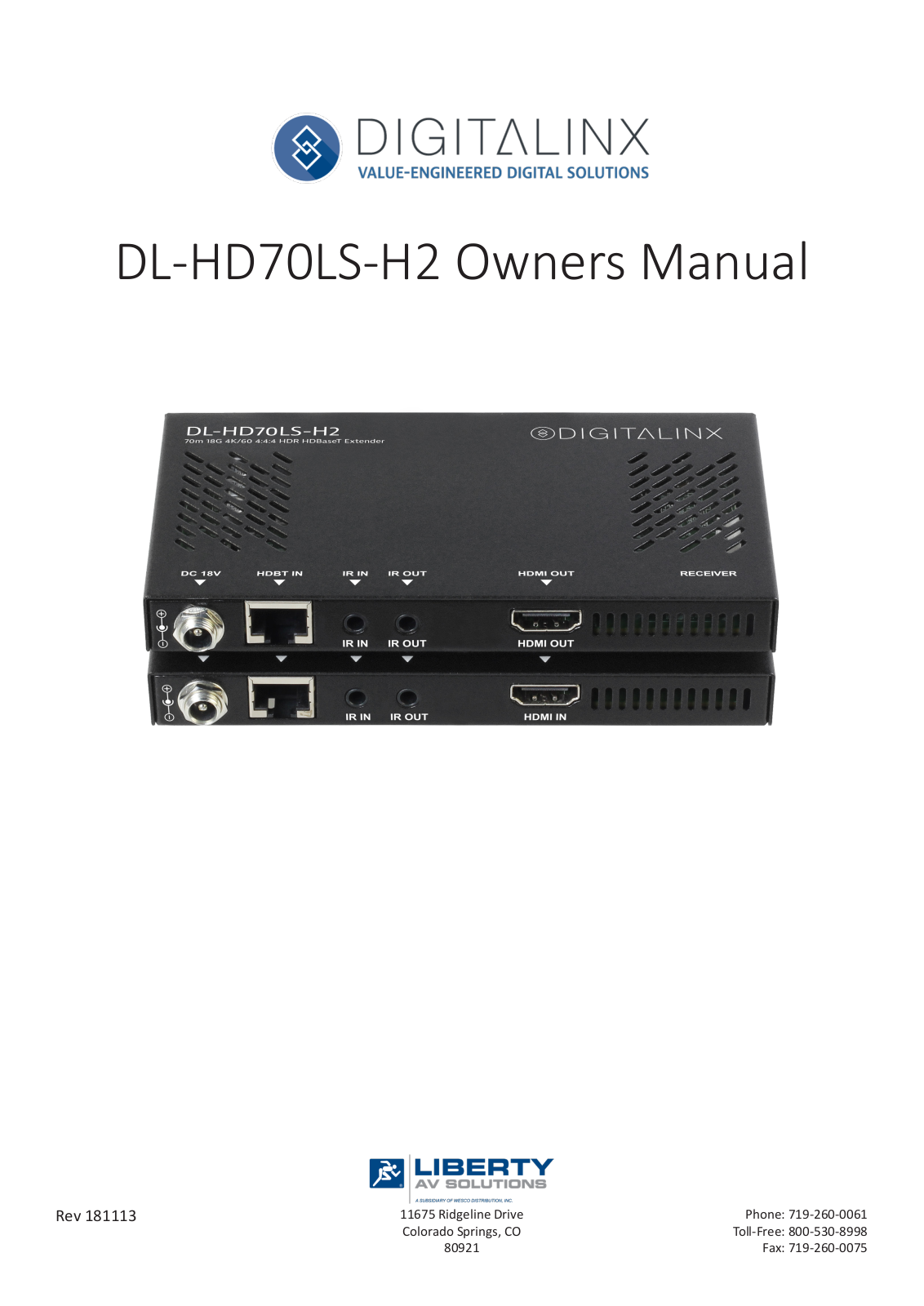 Intelix DL-HD70lS-H2 Users Manual - ManualMachine.com