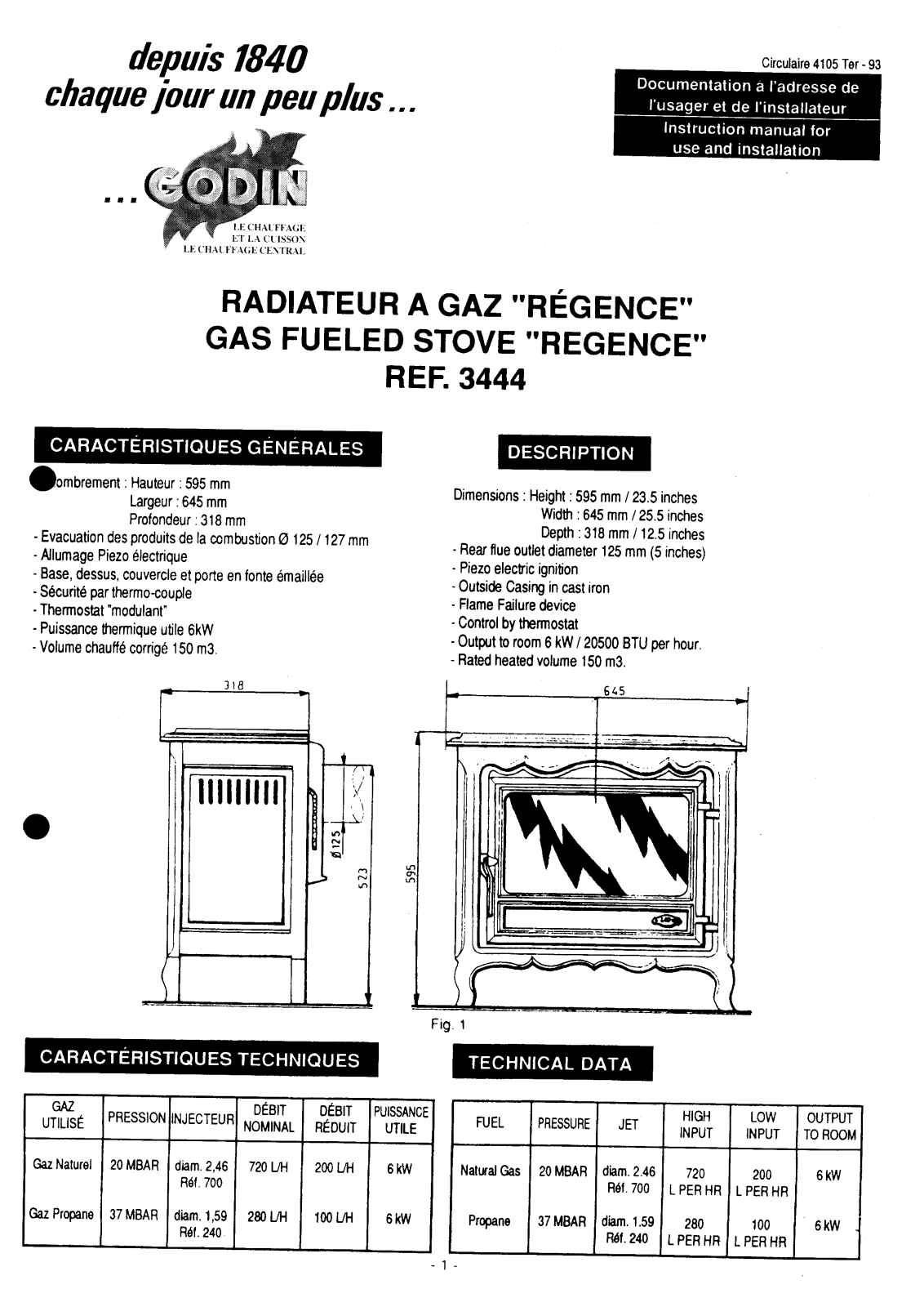 GODIN 3444 User Manual