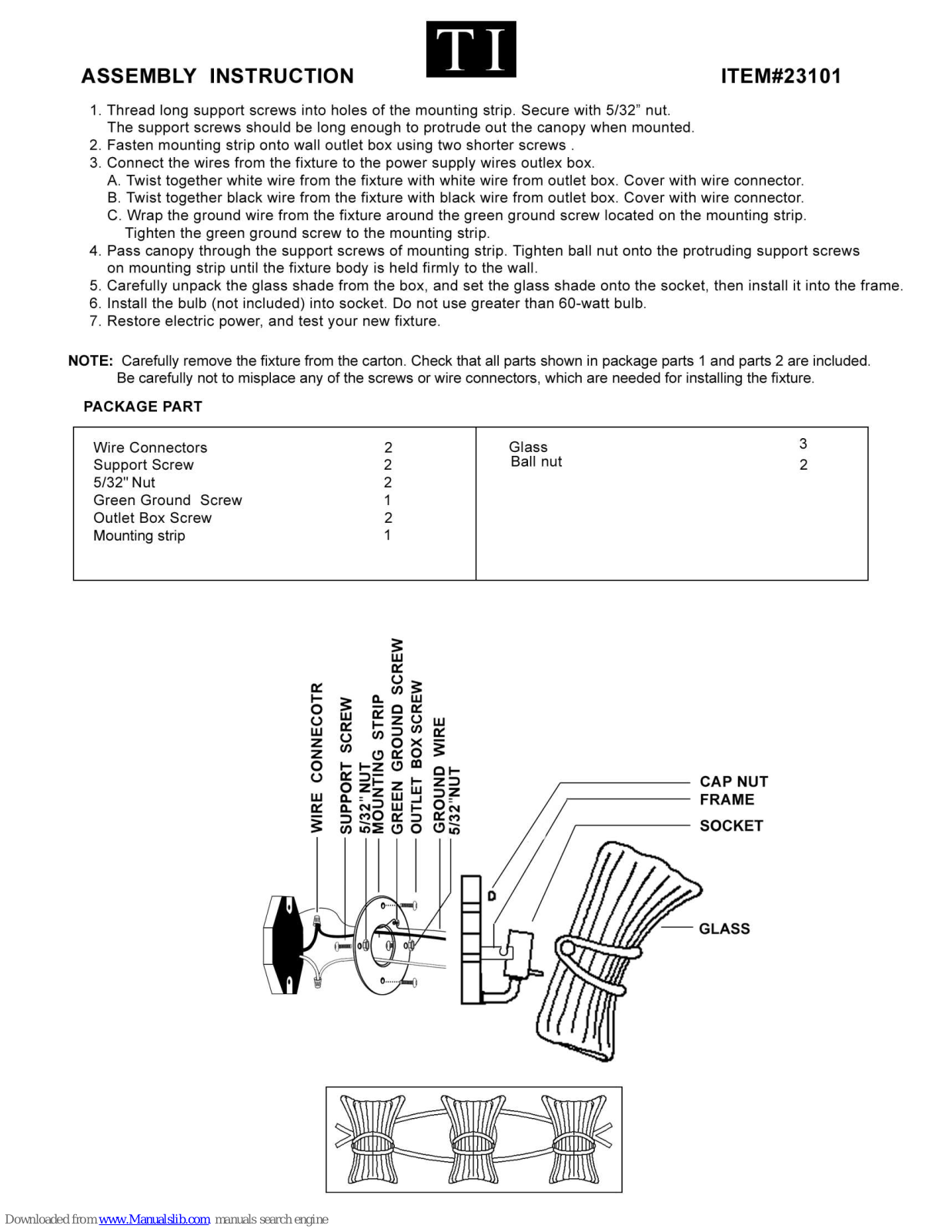 TI 23101 Assembly Instructions Manual