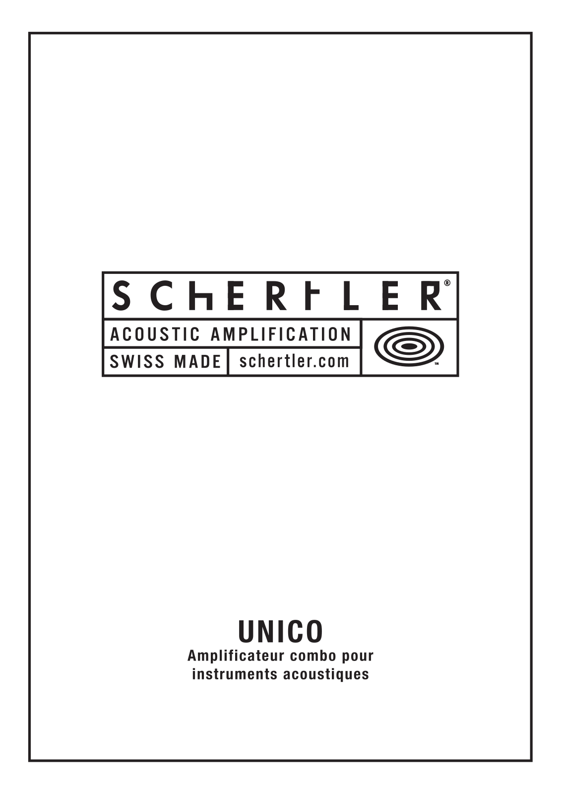 Schertler Unico User Manual