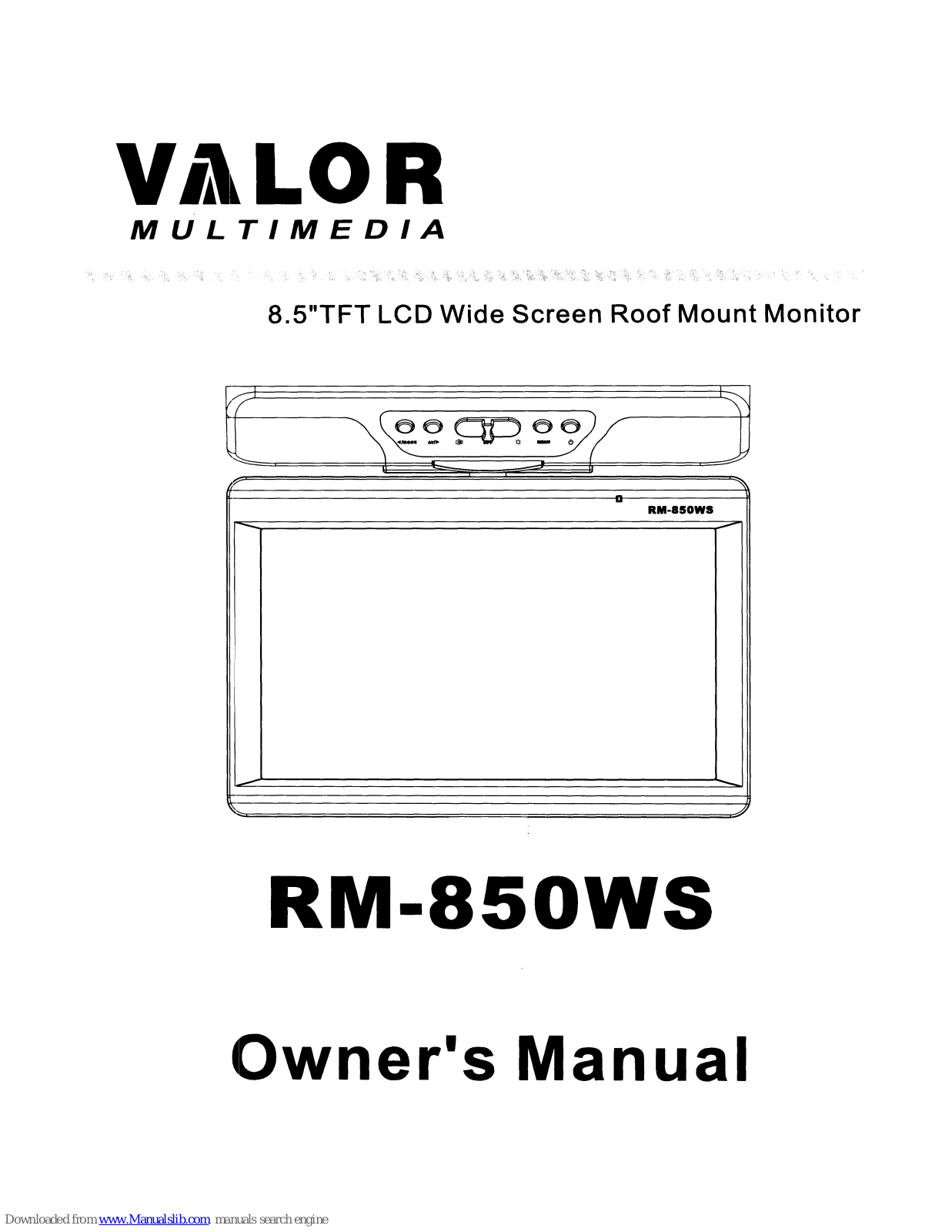 Valor RM-850WS Owner's Manual