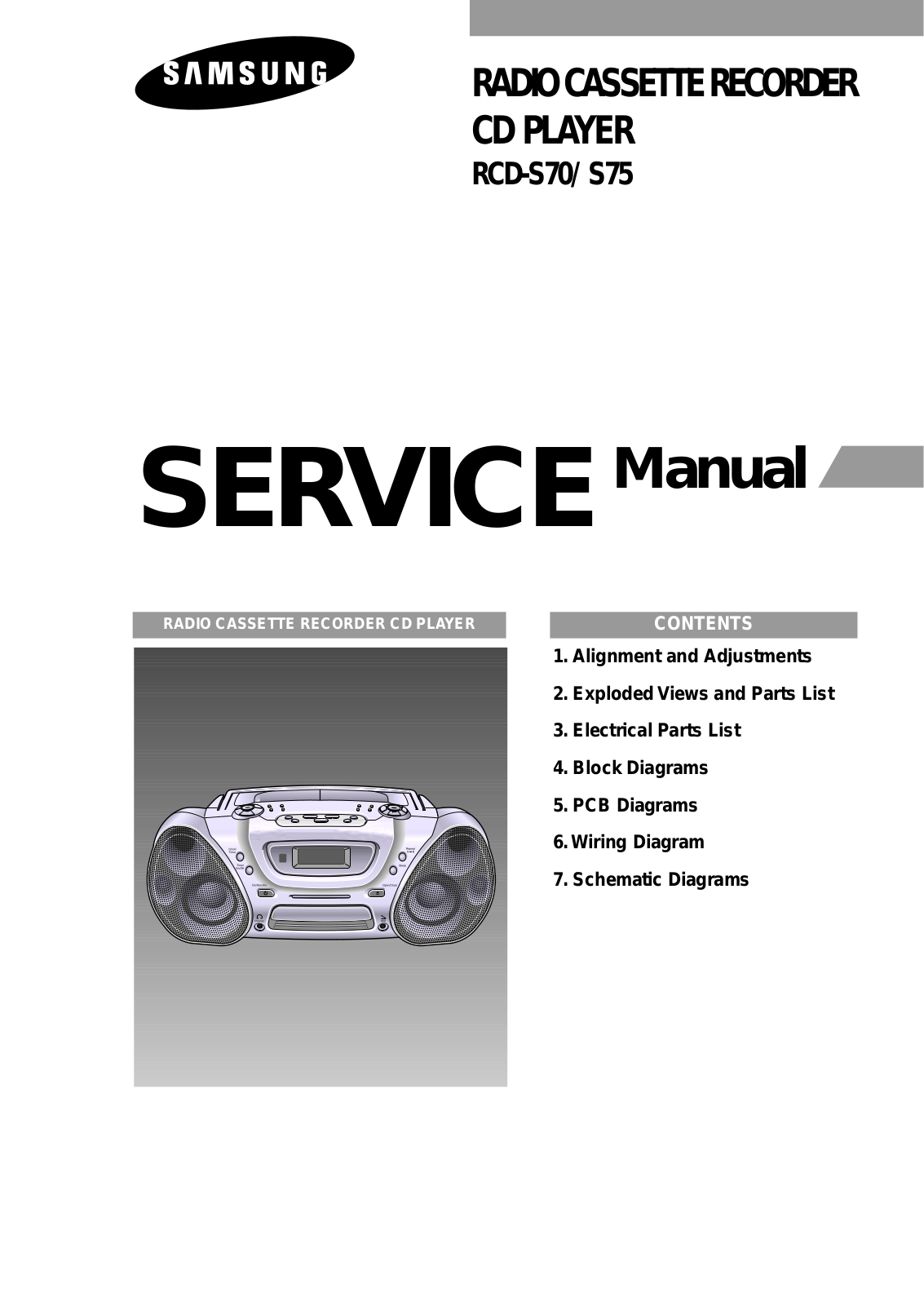 SAMSUNG RCDS75QH Service Manual