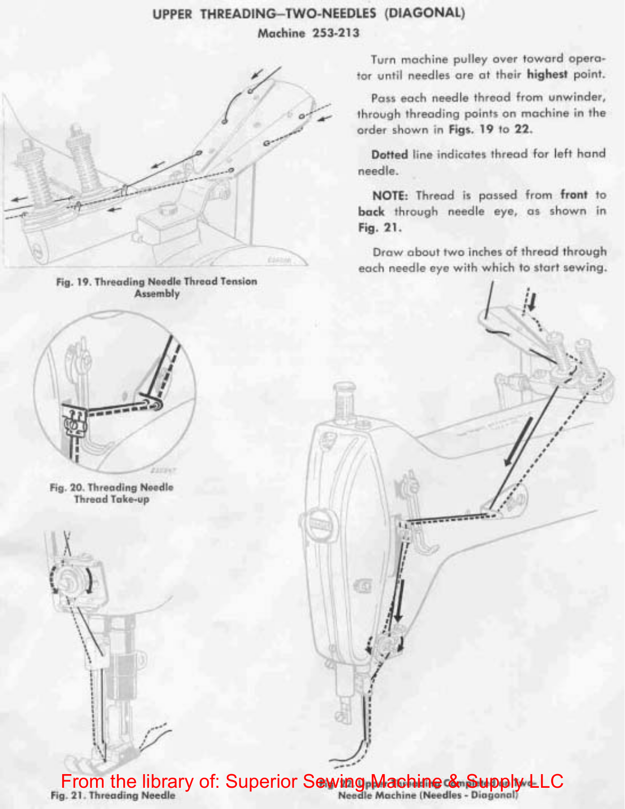 Singer 253-213 Upper Threading Diagram