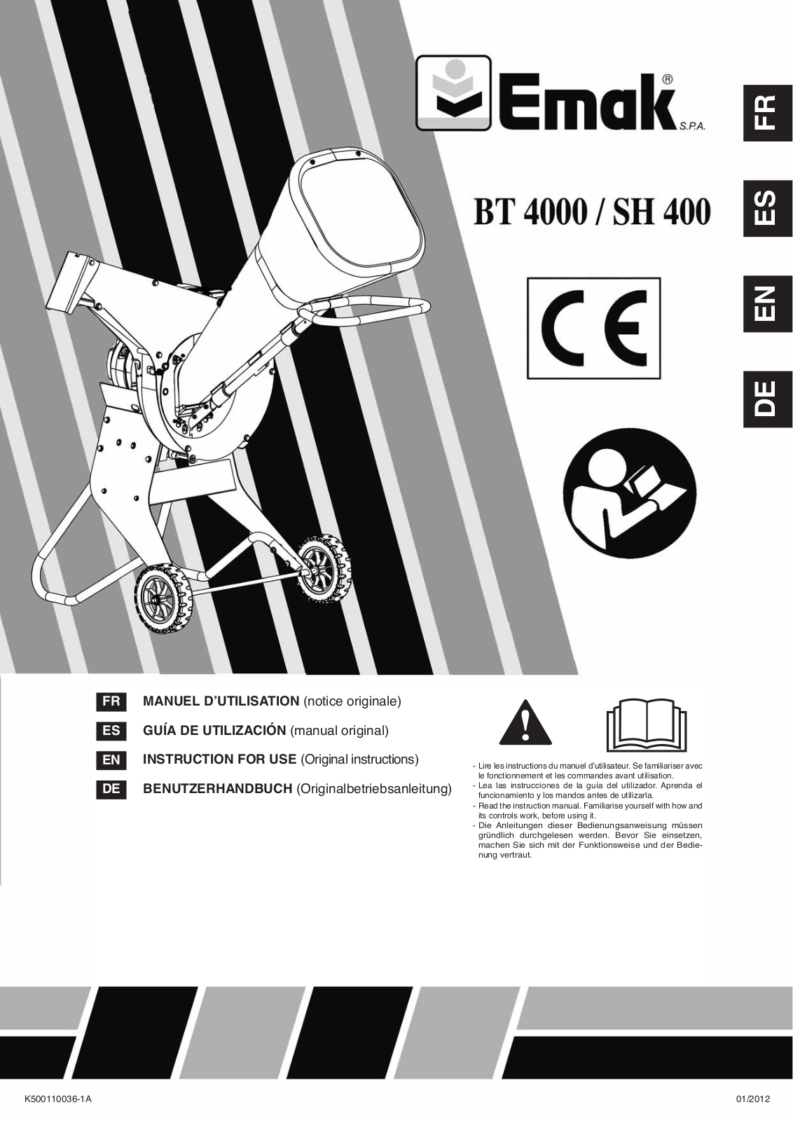 EMAK BT 4000, SH 400 Instructions For Use Manual