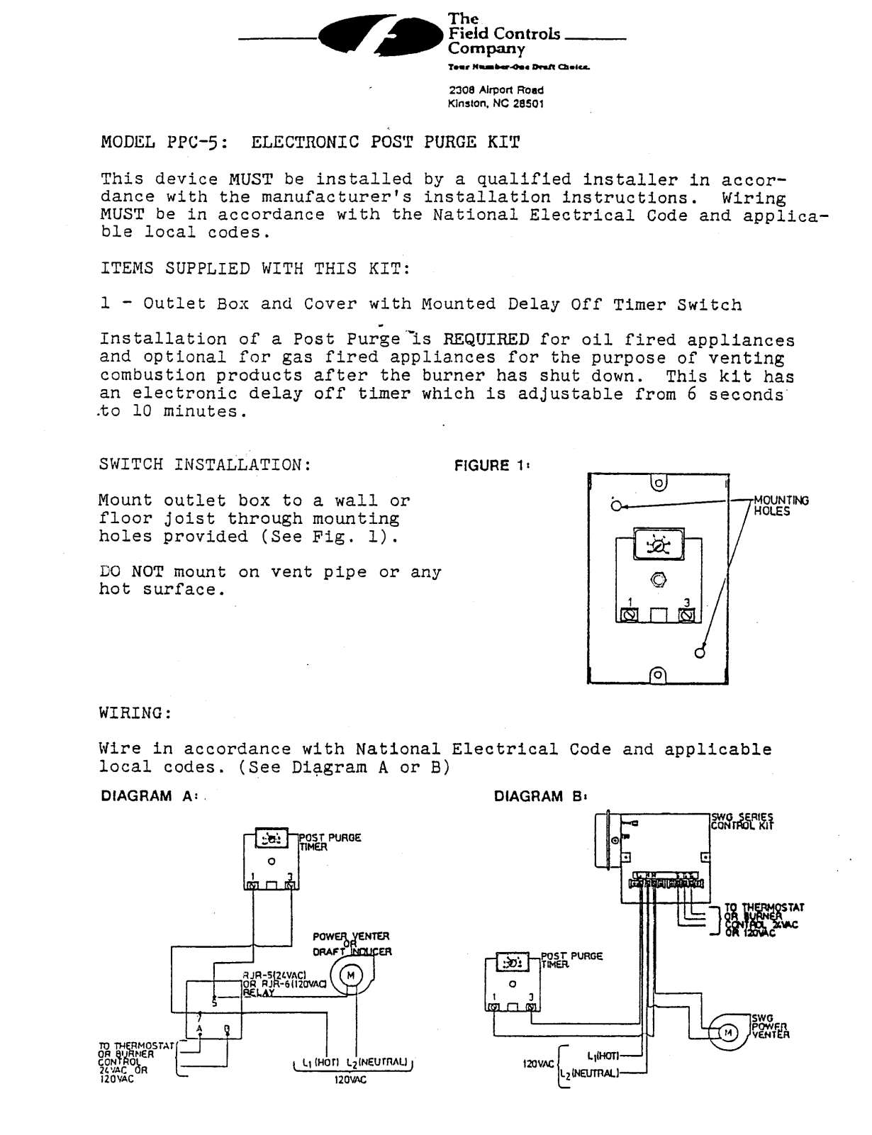 Field controls PPC-5 User Manual