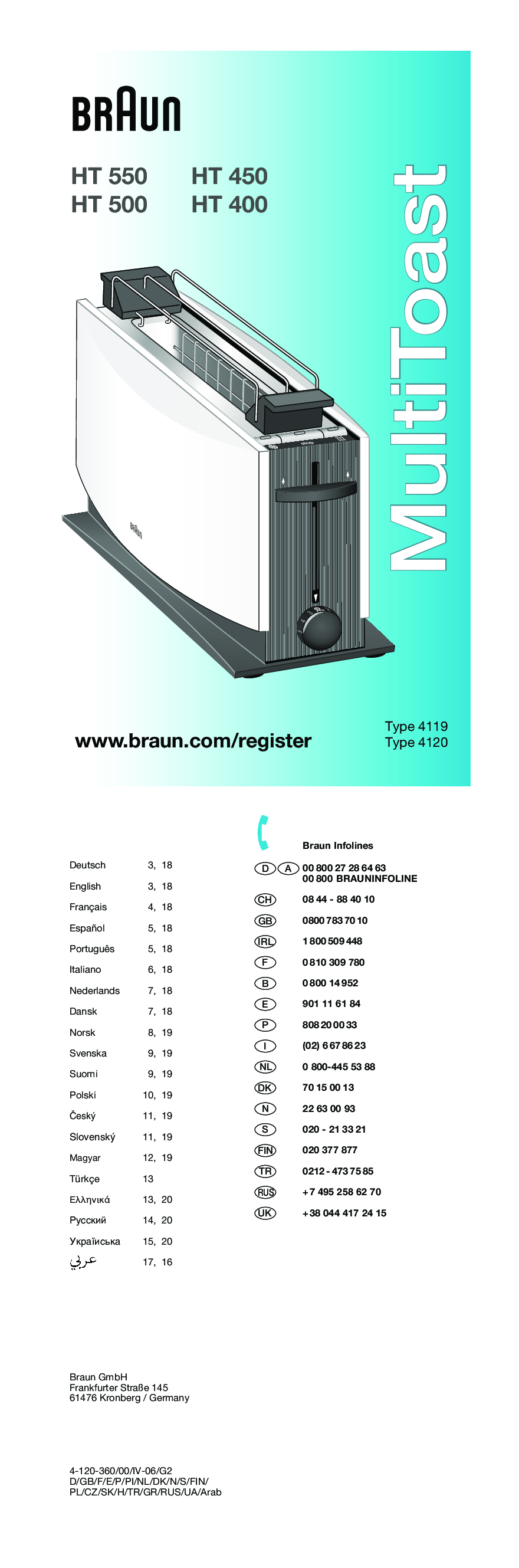 Braun 4119 User Manual