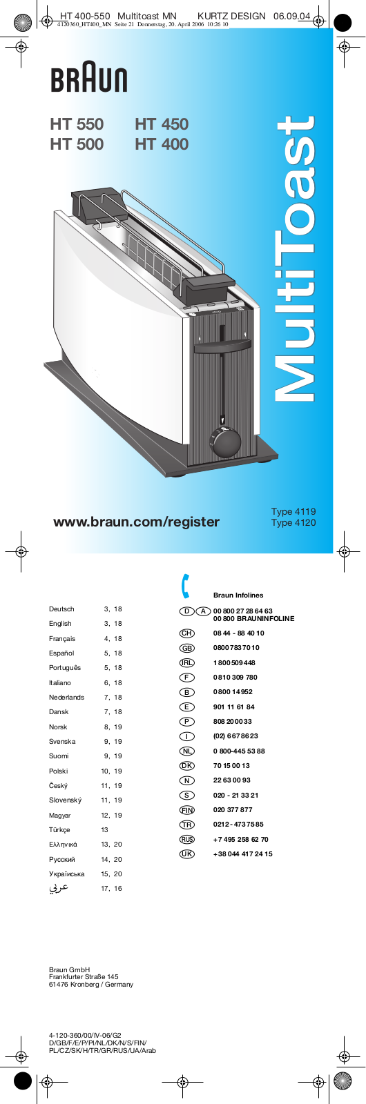 Braun 4119 User Manual