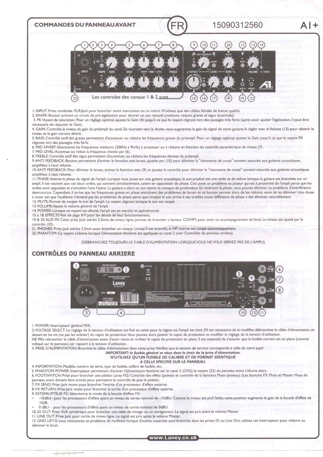 LANEY A1 User Manual