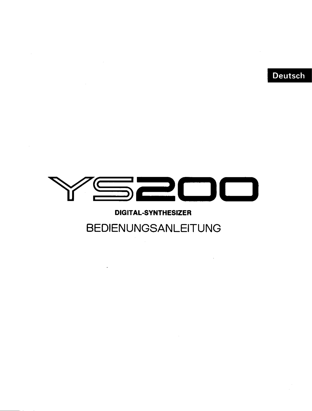 Yamaha YS200 User Manual